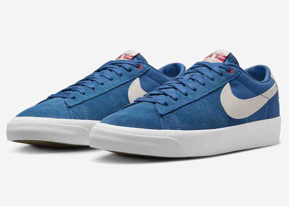 Nike SB Blazer Low GT, Nike SB Blazer Low, Nike - 格蘭特-泰勒的耐克 SB Blazer Low 鞋款 "宮廷藍 "登場