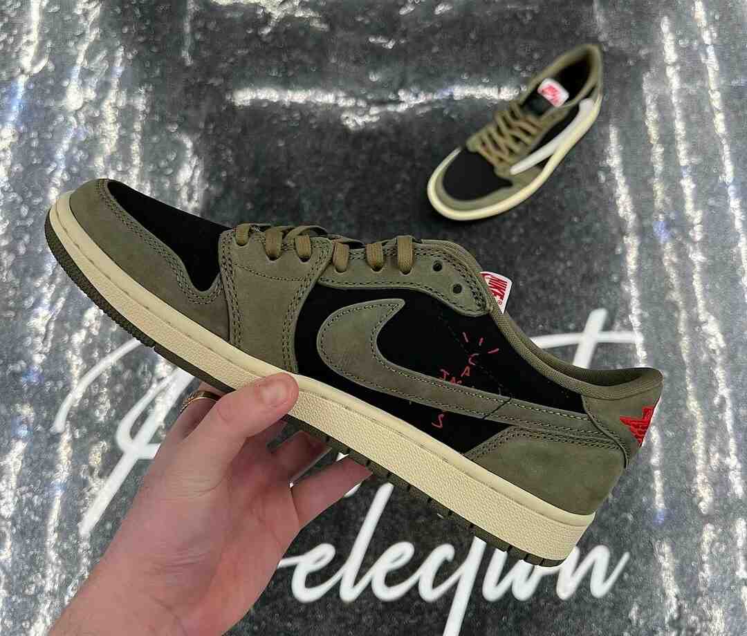 特拉維斯-斯科特 x Air Jordan 1 Low OG "黑橄欖 "2024 年秋季發佈 Travis Scott Air Jordan 1, Travis Scott, Air Jordan 1 Low, Air Jordan 1 - 特拉維斯-斯科特 x Air Jordan 1 Low OG "黑橄欖 "2024 年秋季發佈