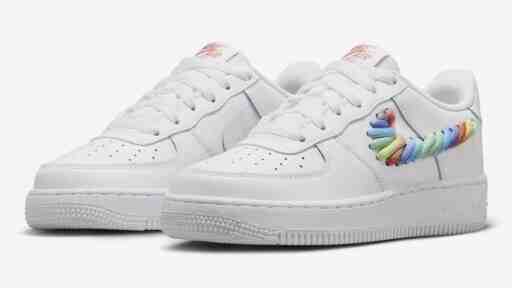 Nike Air Force 1 Low, Nike Air Force 1, Nike - 耐克 Air Force 1 Low GS "Rainbow Swoosh" 2024 年 5 月發佈