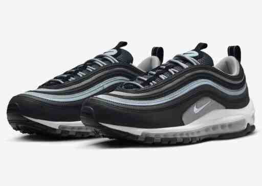 Nike Air Max 97, Nike - 耐克 Air Max 97 "藍錫/鐵灰 "女裝加入 "SWOOSH!"套裝