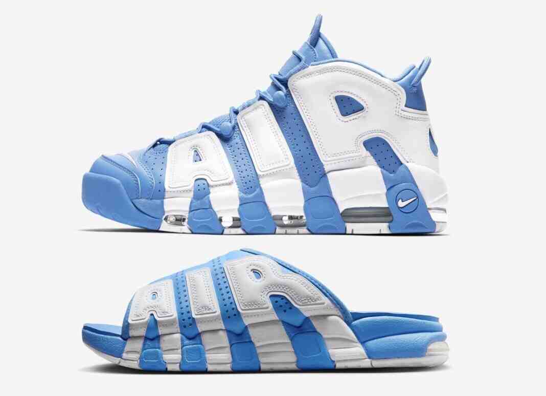 Nike Air More Uptempo Slide, Nike Air More Uptempo, Nike - 耐克 Air More Uptempo Slide "大學藍 "2024 年春季發佈