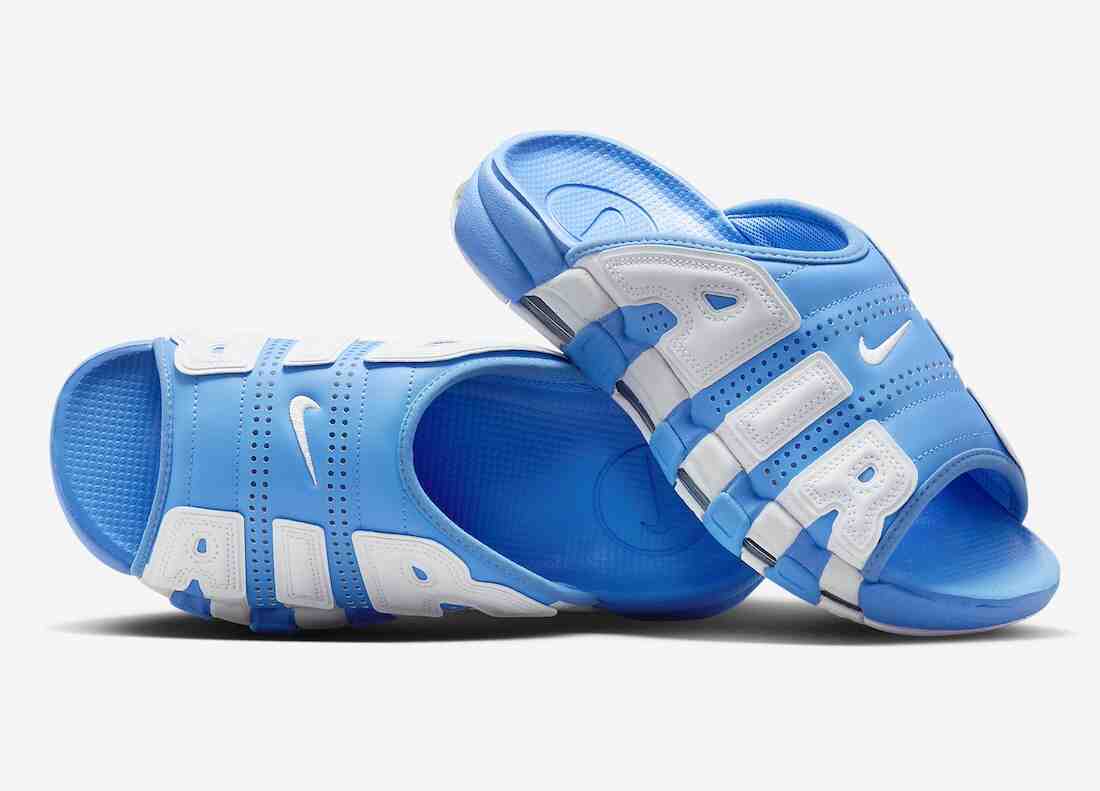 Nike Air More Uptempo Slide, Nike Air More Uptempo, Nike - 耐克 Air More Uptempo Slide "大學藍 "2024 年春季發佈