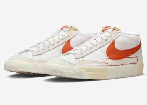 Nike Blazer Low, Nike Blazer, Nike - 耐克 Blazer Low Pro 俱樂部 "白色/橙色 "款亮相