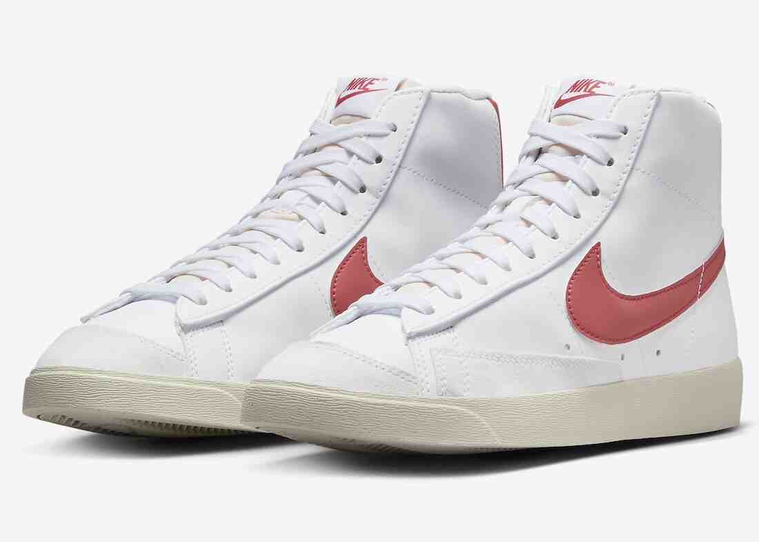 Nike Blazer Mid, Nike Blazer, Nike - 耐克 Blazer Mid '77 女裝 "白色/紅色星塵 "款到貨