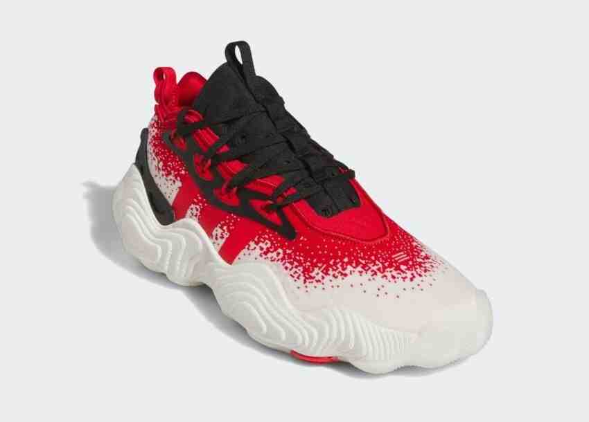 阿迪達斯特雷-楊 3 "白色/紅色 "於 2024 年 2 月發佈 adidas Trae Young 3, adidas - 阿迪達斯特雷-楊 3 "白色/紅色 "於 2024 年 2 月發佈