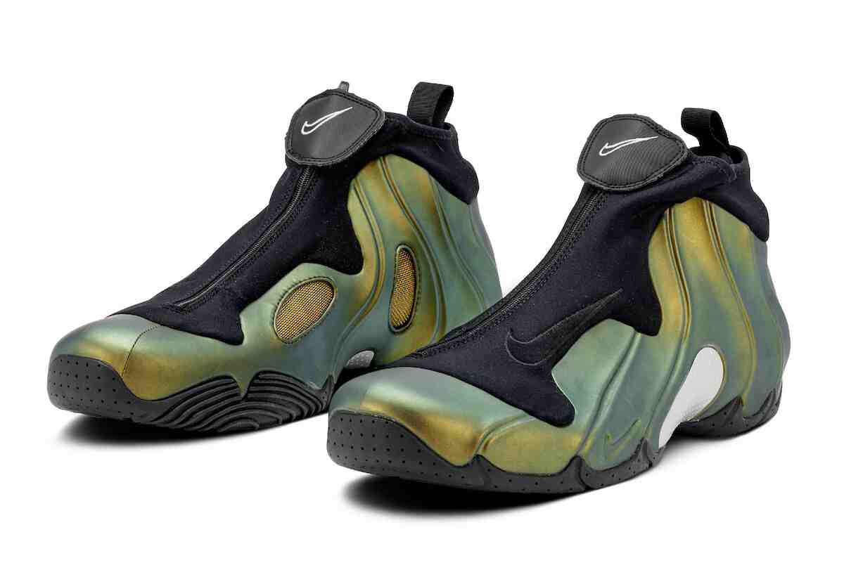 Nike Air Flightposite, Nike - 耐克 Air Flightposite "金屬金 "2024 年假日回歸