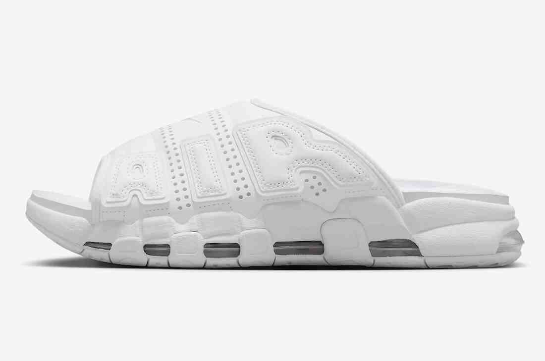 Nike Air More Uptempo Slide, Nike Air More Uptempo, Nike - 2024 年夏季，耐克 Air More Uptempo 幻燈片將採用全白設計