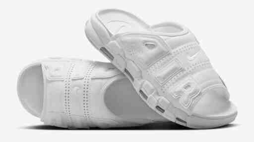 Nike Air More Uptempo Slide, Nike Air More Uptempo, Nike - 2024 年夏季，耐克 Air More Uptempo 幻燈片將採用全白設計