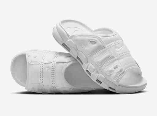 Nike Air More Uptempo Slide, Nike Air More Uptempo, Nike - 2024 年夏季，耐克 Air More Uptempo 幻燈片將採用全白設計