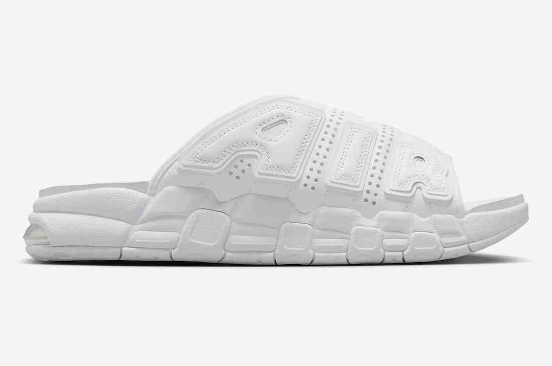 Nike Air More Uptempo Slide, Nike Air More Uptempo, Nike - 2024 年夏季，耐克 Air More Uptempo 幻燈片將採用全白設計