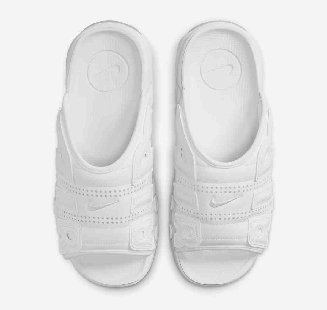 Nike Air More Uptempo Slide, Nike Air More Uptempo, Nike - 2024 年夏季，耐克 Air More Uptempo 幻燈片將採用全白設計