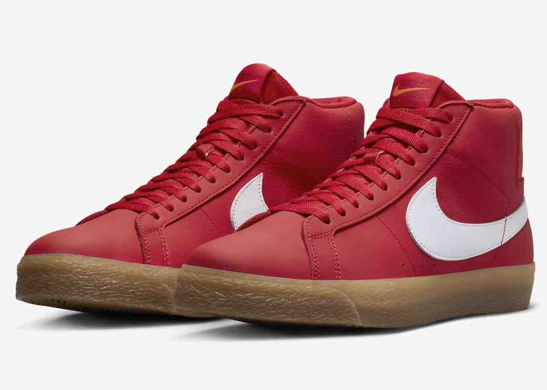 Nike SB Blazer Mid, Nike SB Blazer, Nike - 耐克 SB Blazer Mid 橙色標簽 "紅膠 "2024 年春季發佈