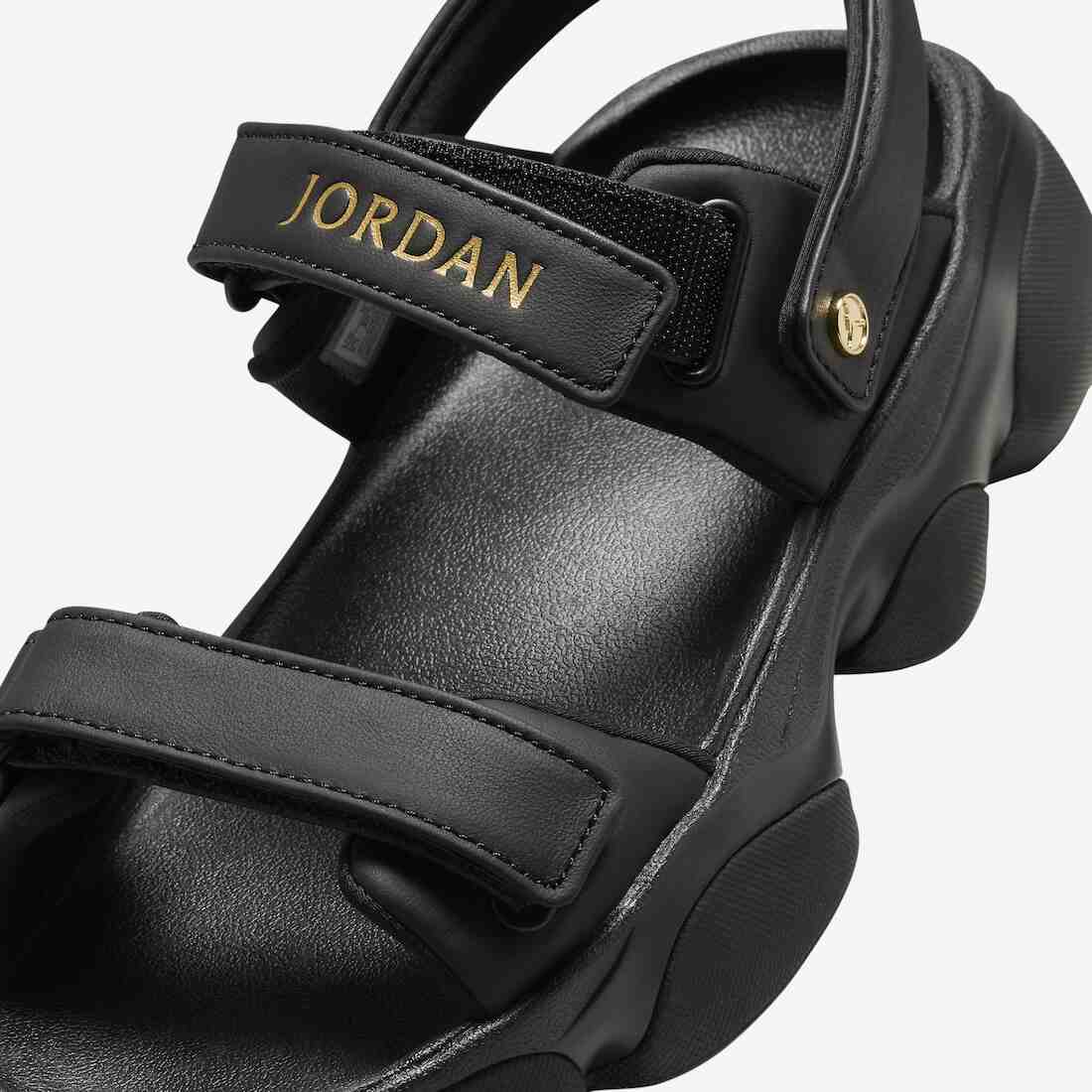 喬丹 Deja 涼鞋 "黑色/金屬金色 "2024 年夏季發佈 Nike, Jordan Deja Sandal, Jordan Brand, Air Jordan 13, Air Jordan 1 - 喬丹 Deja 涼鞋 "黑色/金屬金色 "2024 年夏季發佈