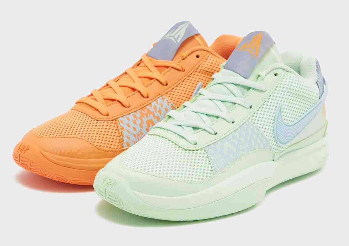 Nike Ja 1, Nike - 錯落有致的 Nike Ja 1 "明亮的普通話/淡綠色 "將於 2024 年 4 月發售