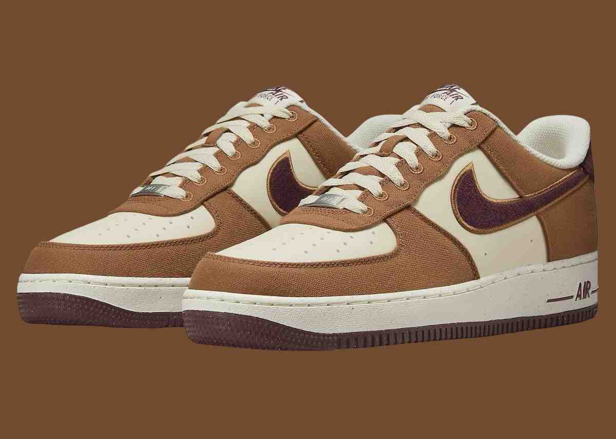 Nike Air Force 1 Low, Nike Air Force 1, Nike - 耐克 Air Force 1 Low "淺英倫棕 "加入 Notebook 塗鴉系列