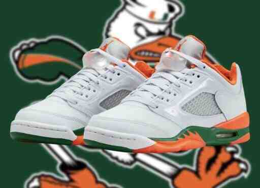 Nike, Jordan Brand, Air Jordan 5 Low, Air Jordan 5 - 空中喬丹 5 GS "邁阿密颶風 "2024 年 6 月發佈