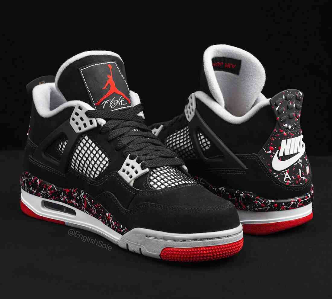 OVO, Air Jordan 4 Splatter, Air Jordan 4, Air Jordan - 德雷克的 Air Jordan 4 OVO "Splatter" PE