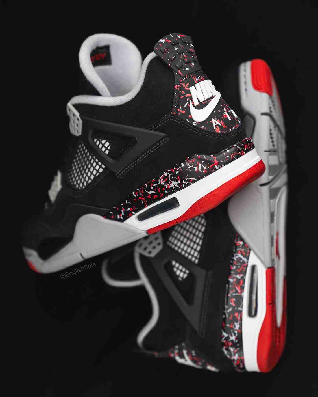 OVO, Air Jordan 4 Splatter, Air Jordan 4, Air Jordan - 德雷克的 Air Jordan 4 OVO "Splatter" PE