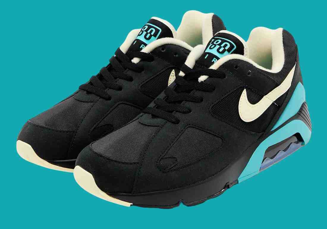 耐克 Air 180 "黑色/仙人掌色 "2024 年 8 月發佈 Nike Air 180, Nike - 耐克 Air 180 "黑色/仙人掌色 "2024 年 8 月發佈