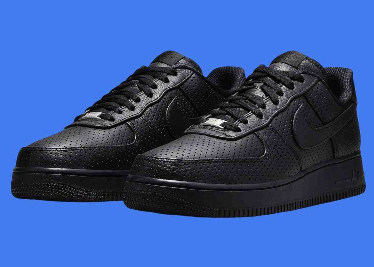 耐克空軍一號低配版 "黑色打孔 "2024 年夏季發佈 Nike Air Force 1 Low, Nike Air Force 1, Nike - 耐克空軍一號低配版 "黑色打孔 "2024 年夏季發佈