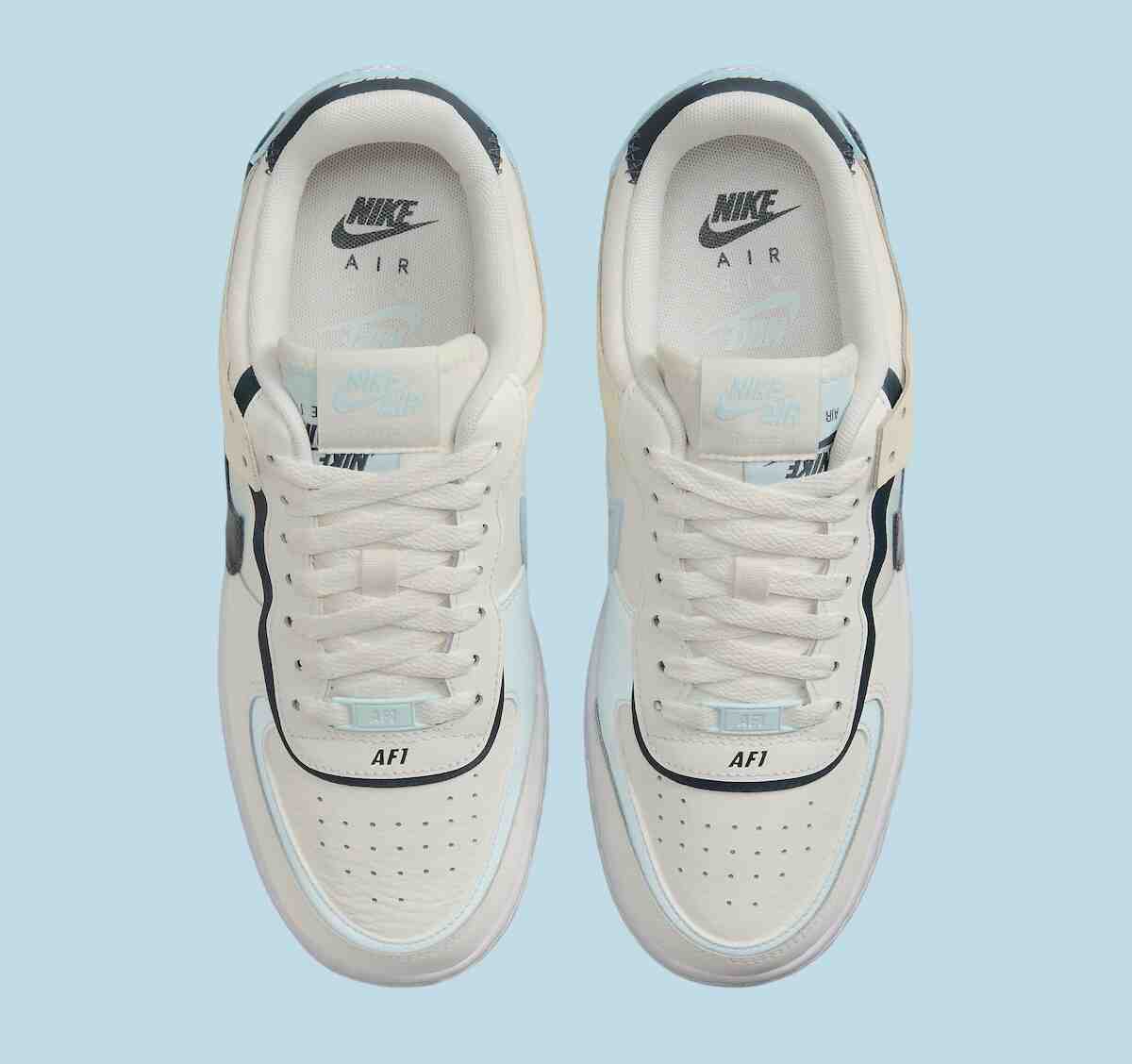 耐克空軍一號陰影 "冰川藍 "2024 年夏季發佈 Nike Air Force 1 Shadow, Nike Air Force 1, Nike - 耐克空軍一號陰影 "冰川藍 "2024 年夏季發佈