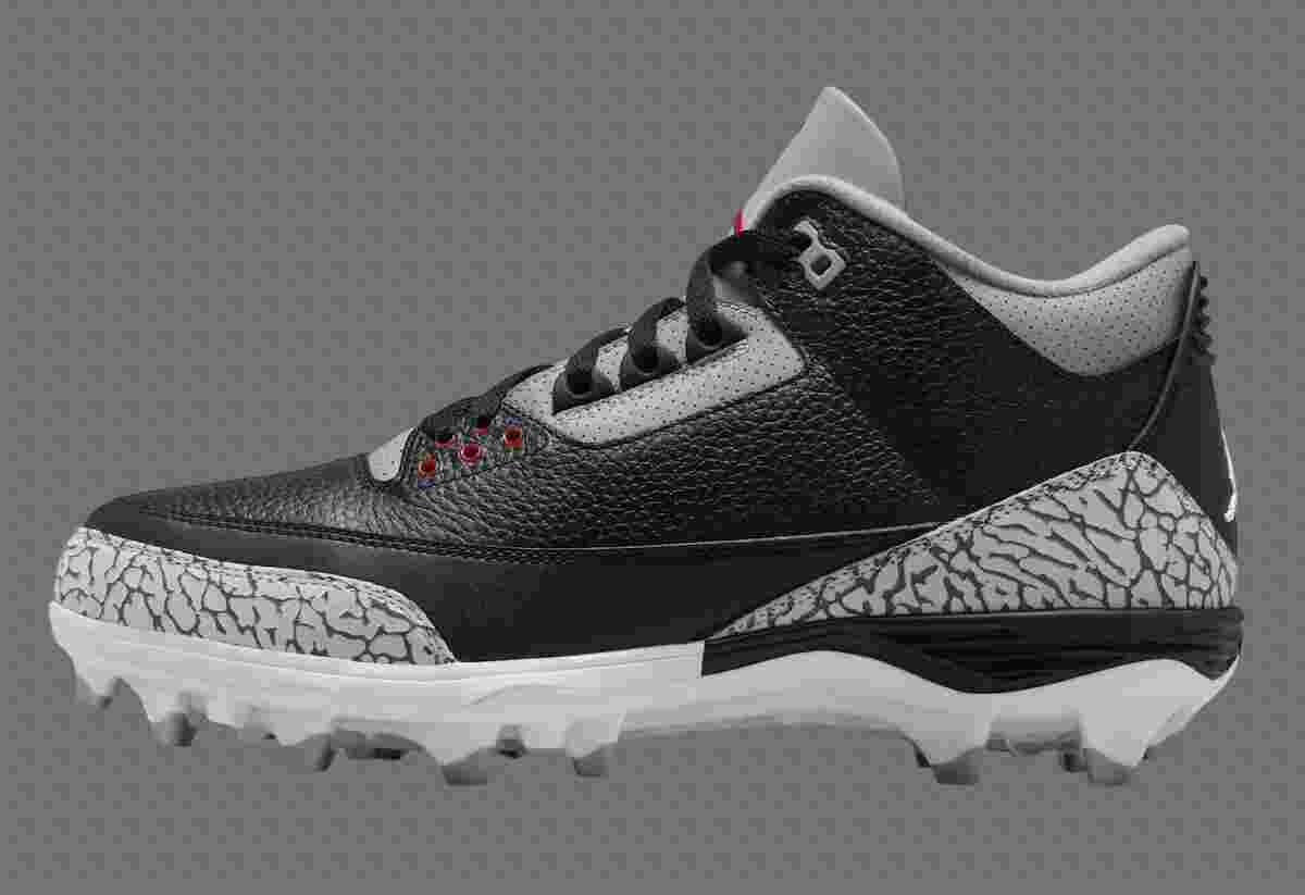 Air Jordan 3 Black Cement, Air Jordan 3, Air Jordan - Air Jordan 3 TD "Black Cement" 足球鞋將於 2024 年 7 月發佈