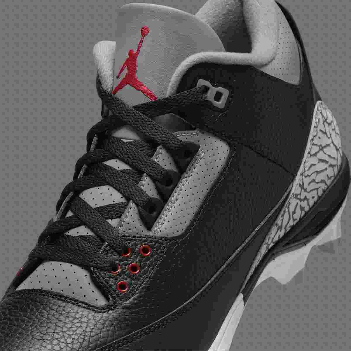 Air Jordan 3 Black Cement, Air Jordan 3, Air Jordan - Air Jordan 3 TD "Black Cement" 足球鞋將於 2024 年 7 月發佈