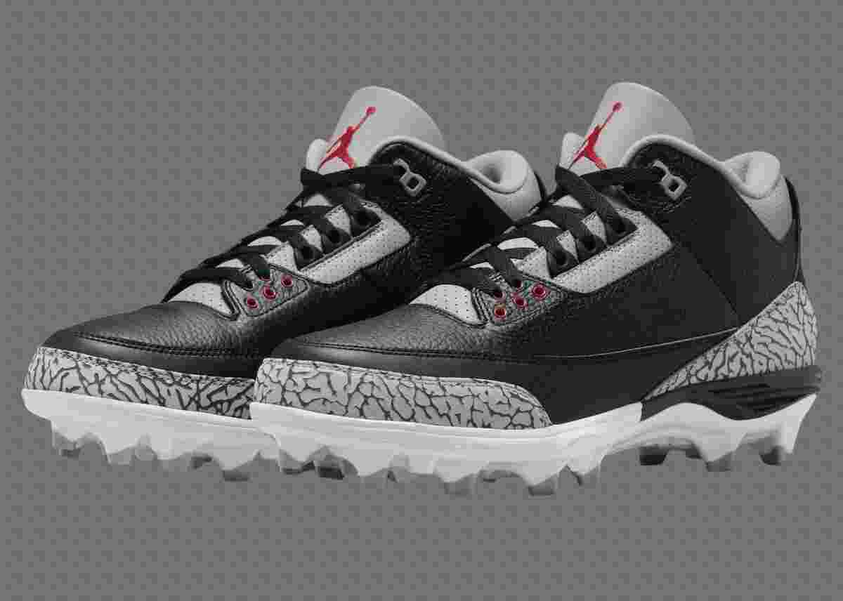 Air Jordan 3 Black Cement, Air Jordan 3, Air Jordan - Air Jordan 3 TD "Black Cement" 足球鞋將於 2024 年 7 月發佈