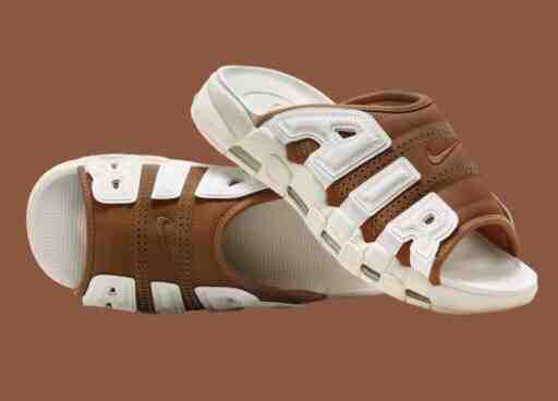 Nike Air More Uptempo Slide, Nike Air More Uptempo, Nike - 耐克 Air More Uptempo Slide "棕色/帆布 "2024 年夏季發佈