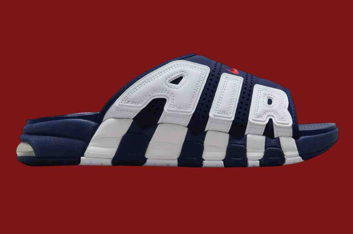 Nike Air More Uptempo Slide, Nike Air More Uptempo, Nike - 耐克 Air More Uptempo 幻燈片 "奧林匹克 "2024 年夏季發佈