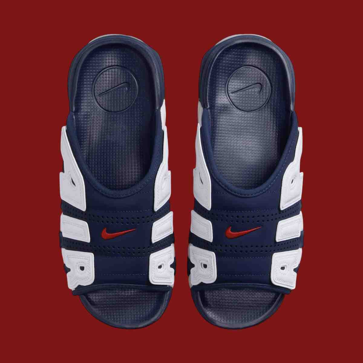 Nike Air More Uptempo Slide, Nike Air More Uptempo, Nike - 耐克 Air More Uptempo 幻燈片 "奧林匹克 "2024 年夏季發佈