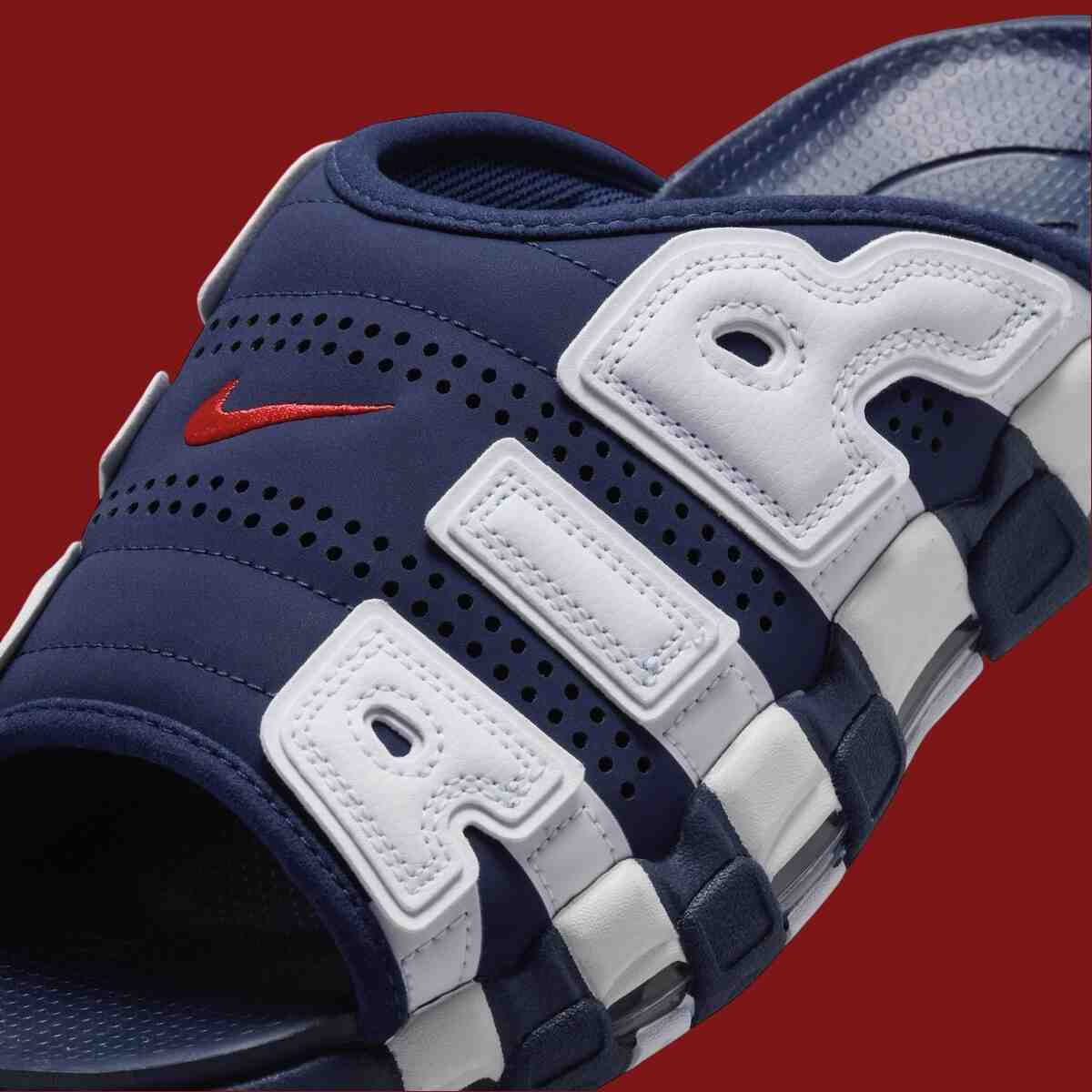 Nike Air More Uptempo Slide, Nike Air More Uptempo, Nike - 耐克 Air More Uptempo 幻燈片 "奧林匹克 "2024 年夏季發佈