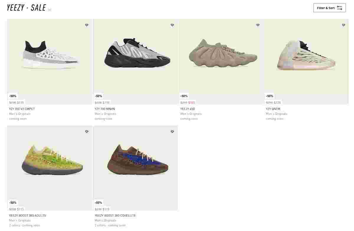 adidas Yeezy Quantum, adidas Yeezy Boost 380, adidas Yeezy Boost 350 V2, adidas Yeezy 700, adidas Yeezy 450 - 阿迪達斯五折銷售 Yeezys