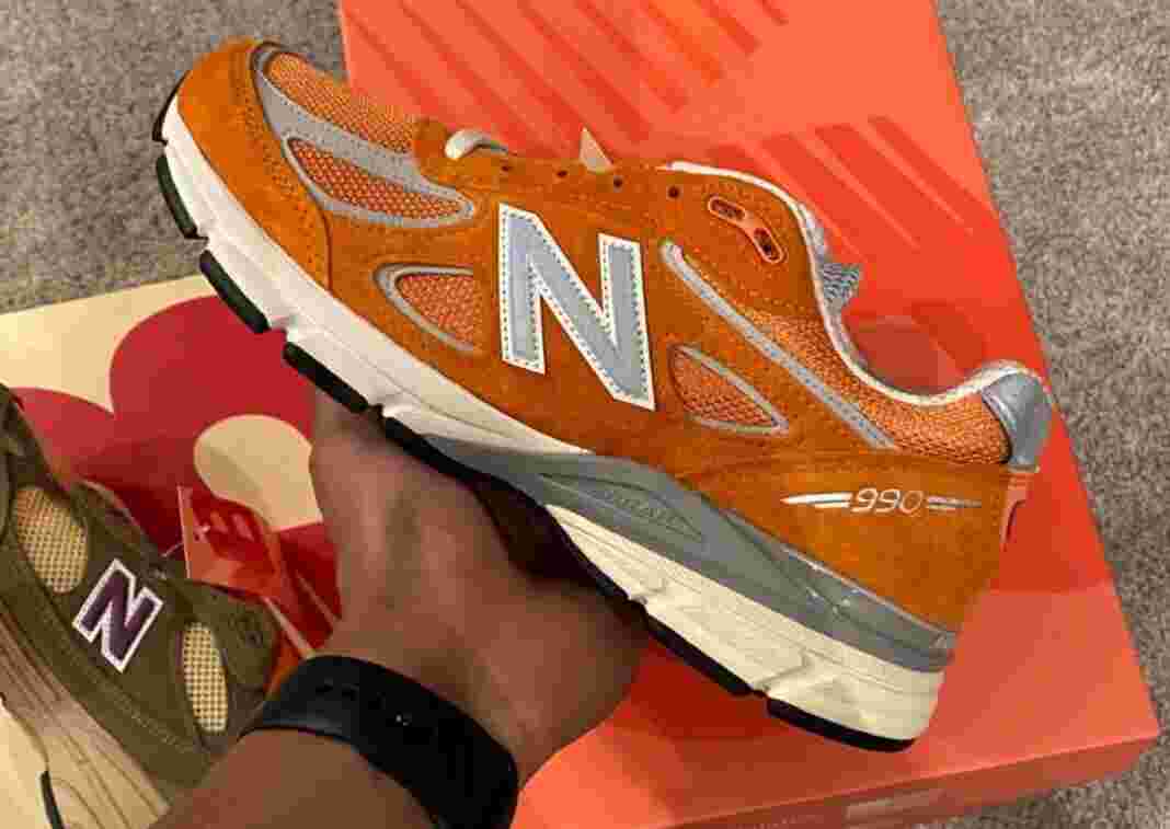 New Balance 990v4, New Balance 990, New Balance, Aimé Leon Dore - Aime Leon Dore x New Balance 990v4 "橙色麂皮 "2024 年秋季發佈