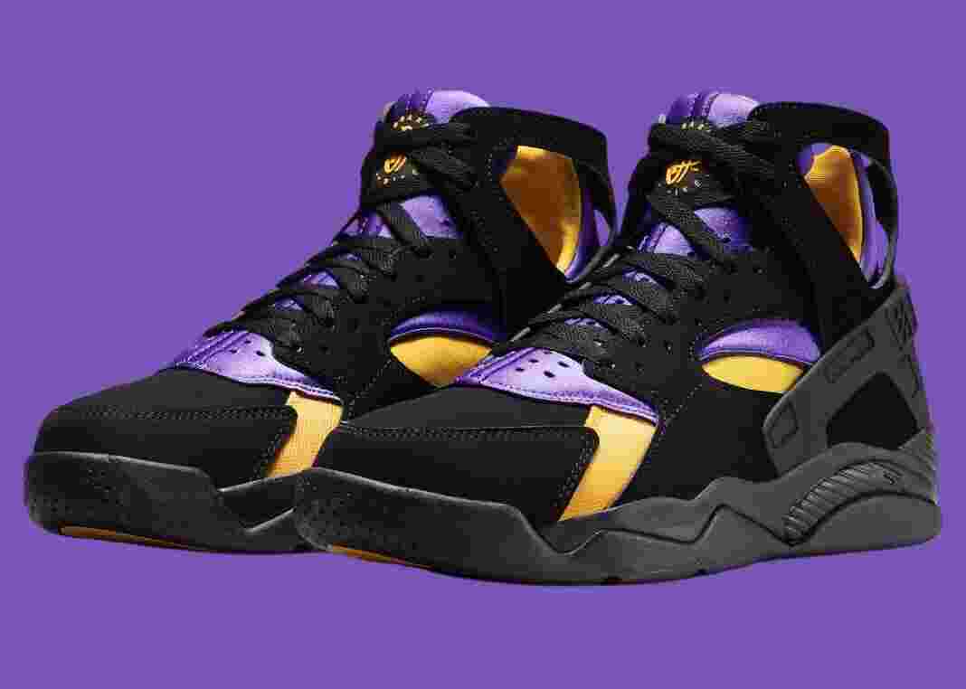 Nike Air Flight Huarache, Nike Air Flight, Nike - 耐克 Air Flight Huarache "湖人客場 "重新上架（2024 年 7 月）