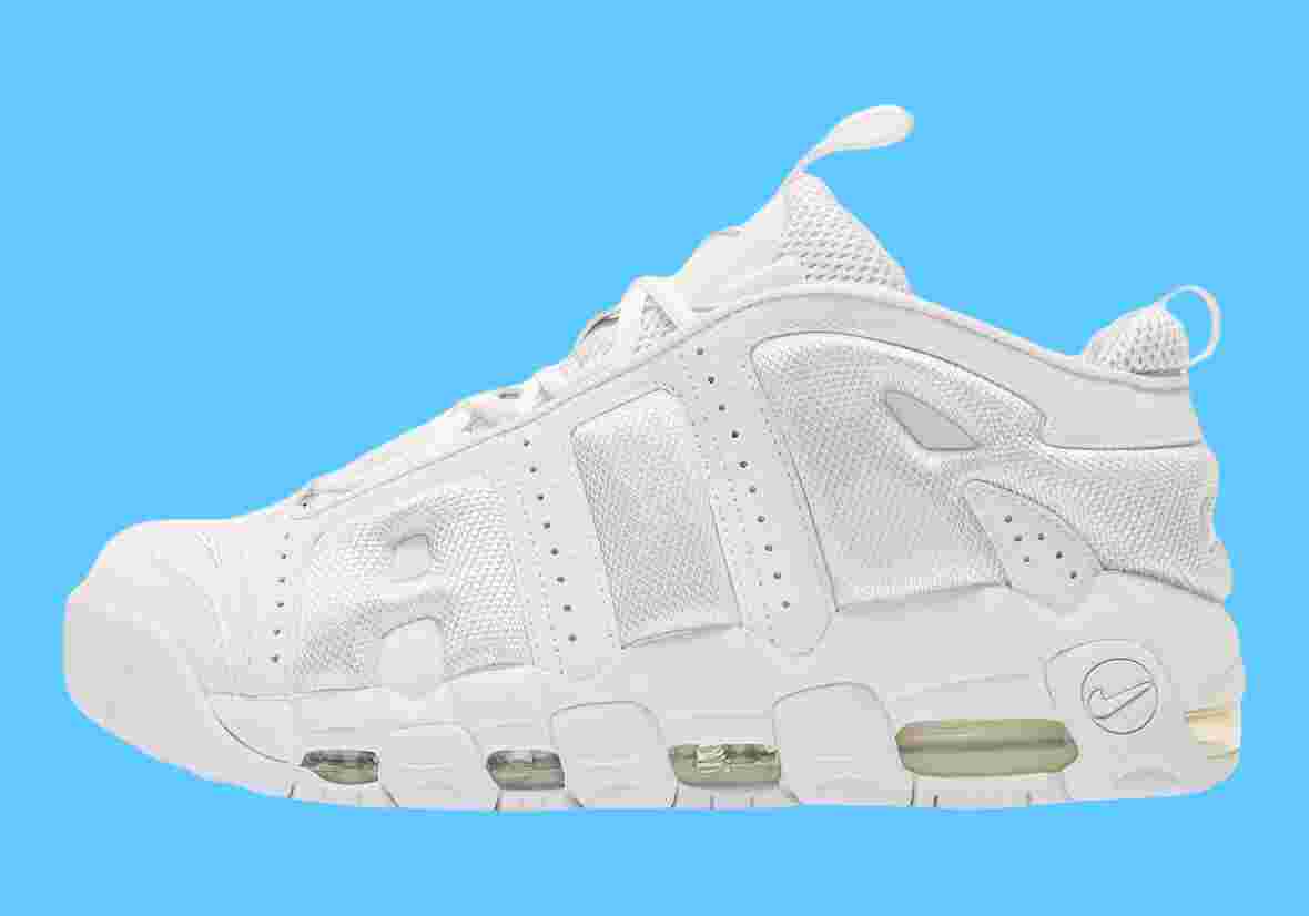 Nike Air More Uptempo, Nike - 耐克 Air More Uptempo Low "三重白 "2024 年假日發佈