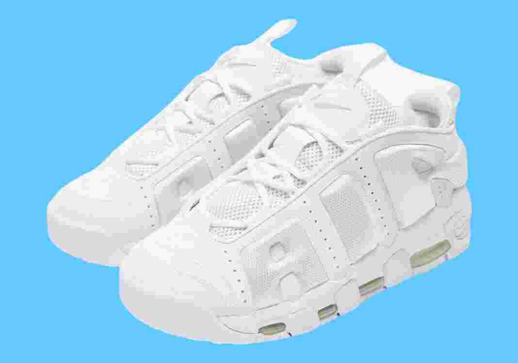 Nike Air More Uptempo, Nike - 耐克 Air More Uptempo Low "三重白 "2024 年假日發佈