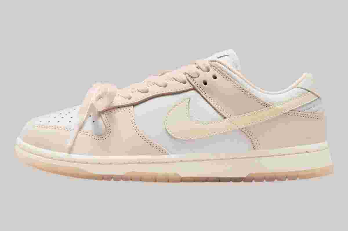 Nike Dunk Low, Nike - 耐克 Dunk Low "輕柔粉色 "鞋款配有天鵝絨鞋帶