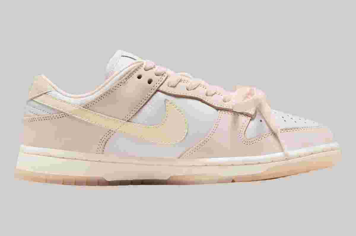 Nike Dunk Low, Nike - 耐克 Dunk Low "輕柔粉色 "鞋款配有天鵝絨鞋帶