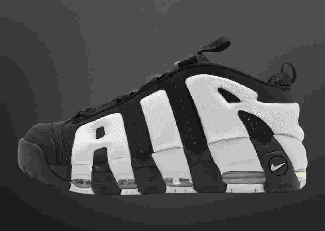 Nike Air More Uptempo, Nike - 耐克 Air More Uptempo Low "黑色/煙灰色 "2024 年假日發佈