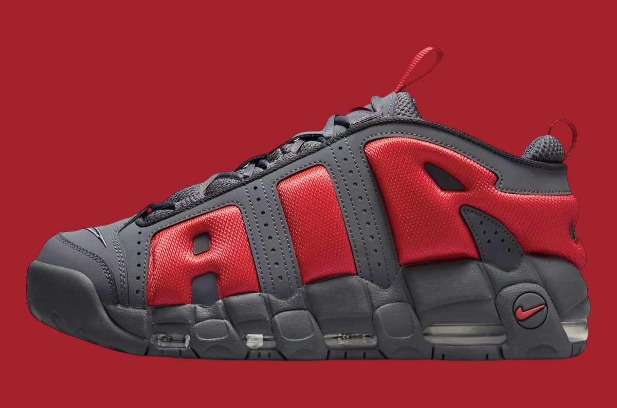 Nike Air More Uptempo, Nike - 耐克 Air More Uptempo Low "深灰/淺緋紅 "2024 年假日發佈