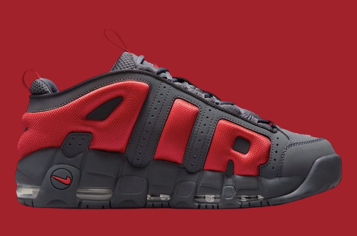 Nike Air More Uptempo, Nike - 耐克 Air More Uptempo Low "深灰/淺緋紅 "2024 年假日發佈