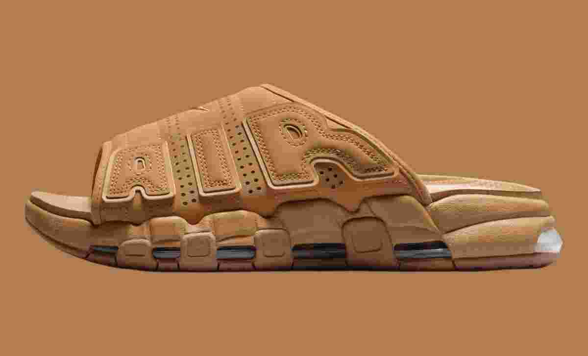 Nike Air More Uptempo Slide, Nike Air More Uptempo, Nike - 耐克 Air More Uptempo Slide "亞麻色 "將於 2024 年秋季上市