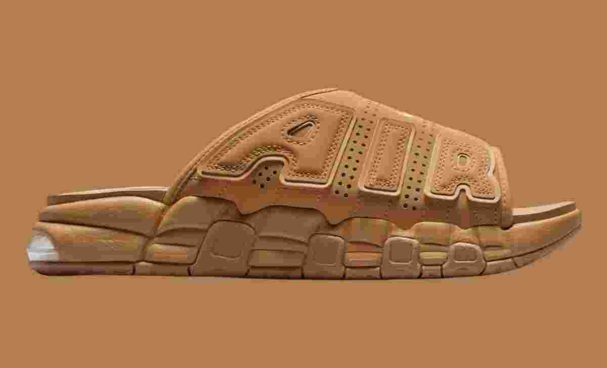 Nike Air More Uptempo Slide, Nike Air More Uptempo, Nike - 耐克 Air More Uptempo Slide "亞麻色 "將於 2024 年秋季上市