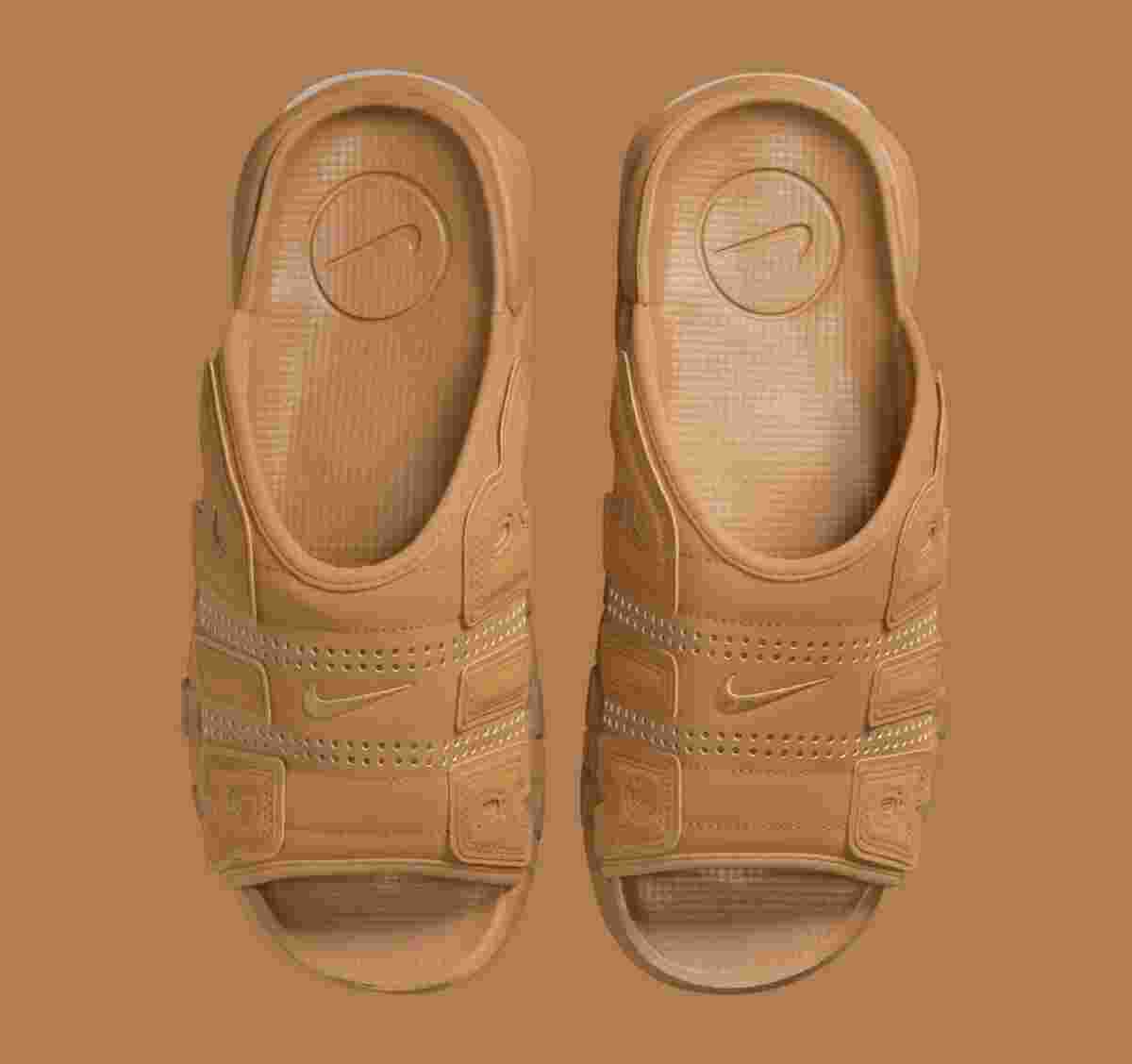 Nike Air More Uptempo Slide, Nike Air More Uptempo, Nike - 耐克 Air More Uptempo Slide "亞麻色 "將於 2024 年秋季上市