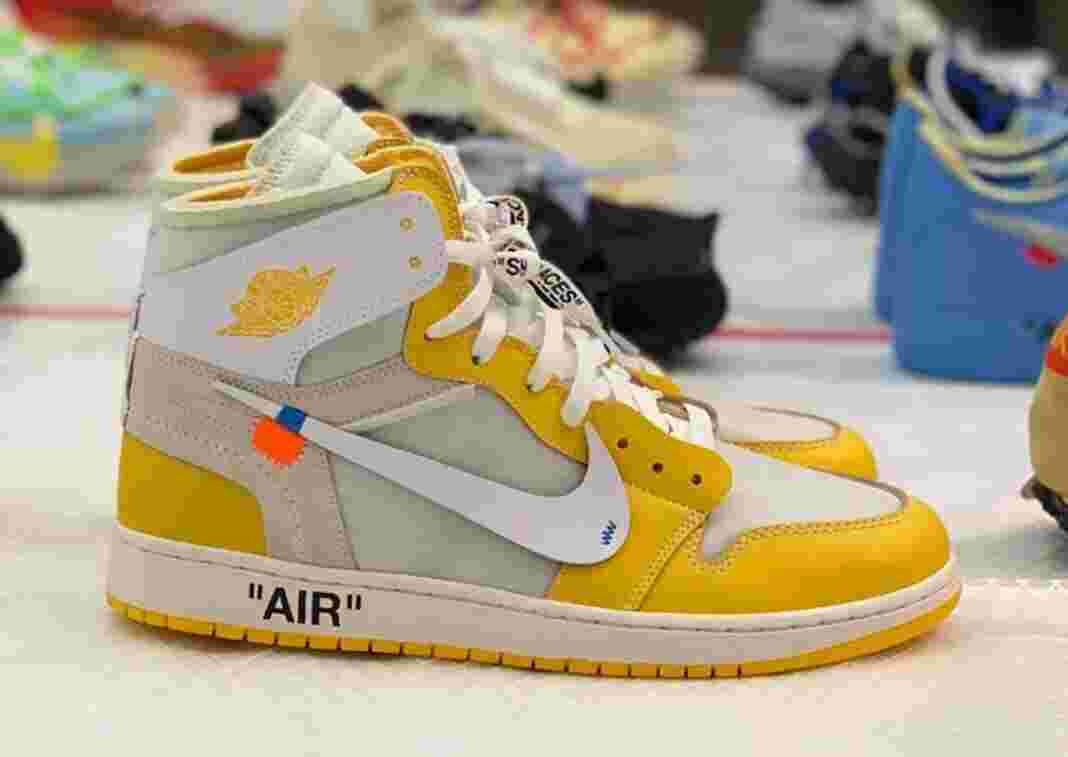 Virgil Abloh, OFF-WHITE x Air Jordan 1, Air Jordan 1, Air Jordan - Off-White x Air Jordan 1 "金絲雀 "傳言將於 2025 年假日發佈