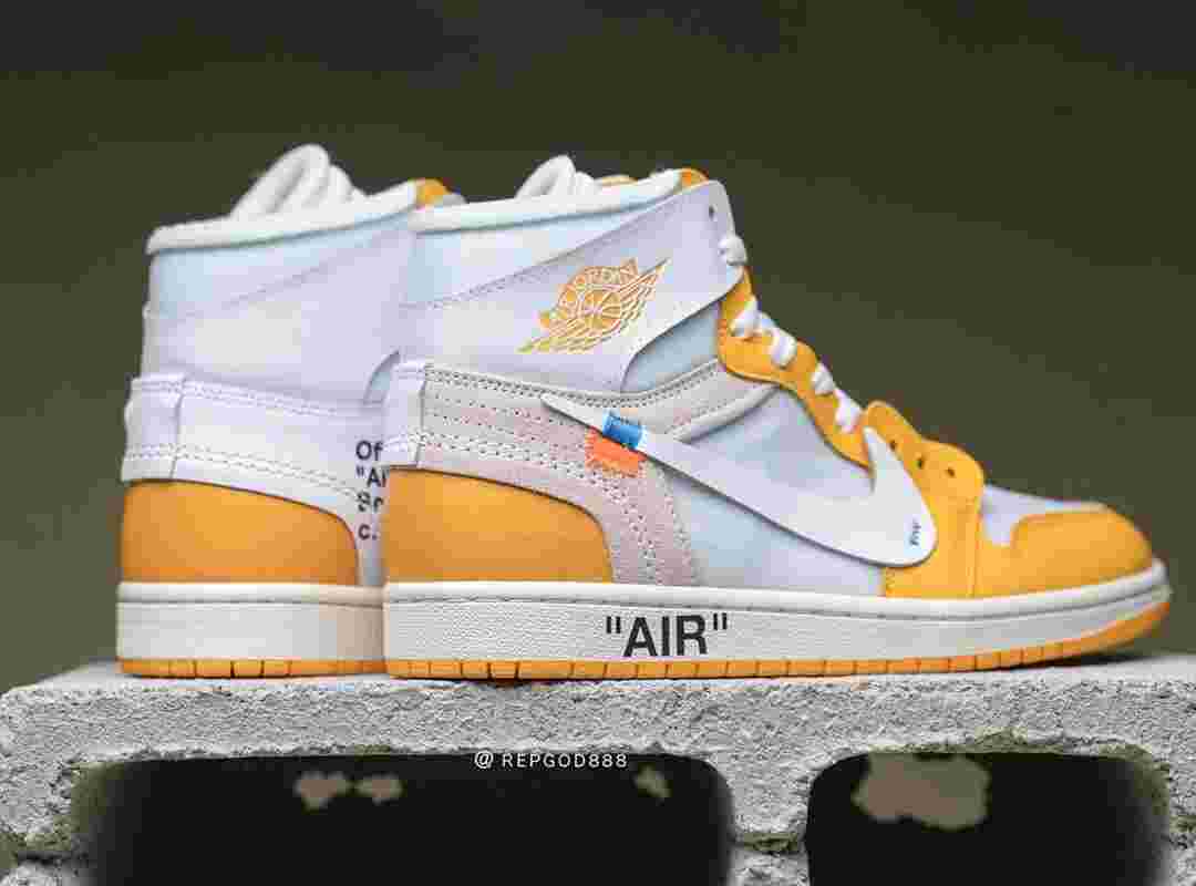 Virgil Abloh, OFF-WHITE x Air Jordan 1, Air Jordan 1, Air Jordan - Off-White x Air Jordan 1 "金絲雀 "傳言將於 2025 年假日發佈