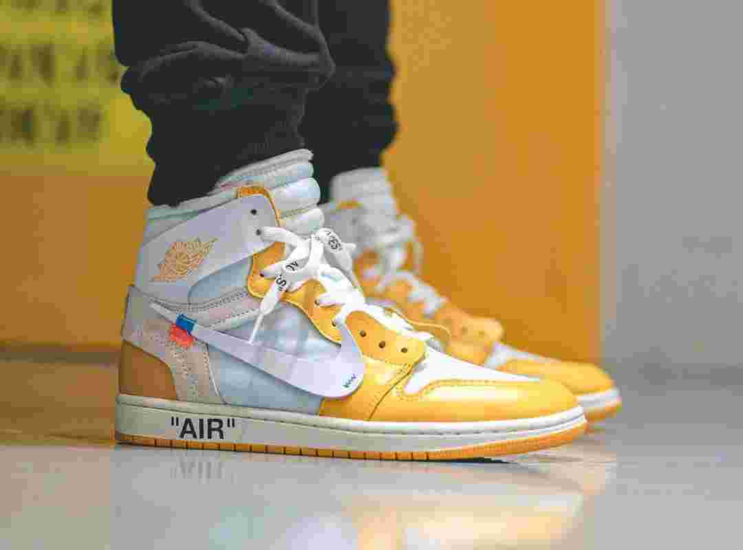 Virgil Abloh, OFF-WHITE x Air Jordan 1, Air Jordan 1, Air Jordan - Off-White x Air Jordan 1 "金絲雀 "傳言將於 2025 年假日發佈