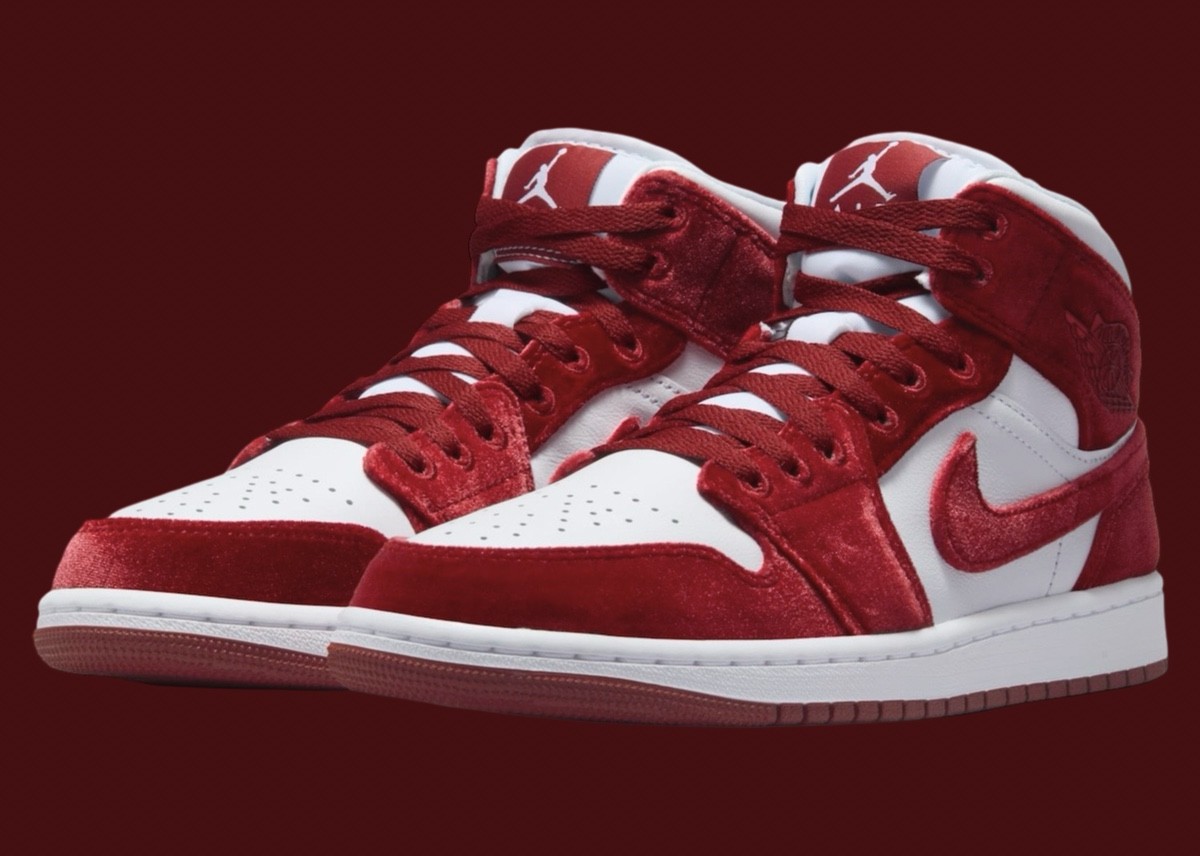 Air Jordan 1 Mid, Air Jordan 1, Air Jordan - Air Jordan 1 Mid "Red Velvet" 將於 2024 年假日發佈