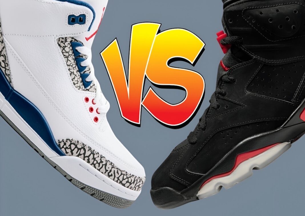 Community Poll, Air Jordan 6 Varsity Red, Air Jordan 6, Air Jordan 3 True Blue, Air Jordan 3 - 更好的發佈：Air Jordan 3 "真藍 "還是 Air Jordan 6 "校隊紅"